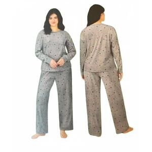 NWT Kate Spade Polka Dot Print Velour Pajama Set XL